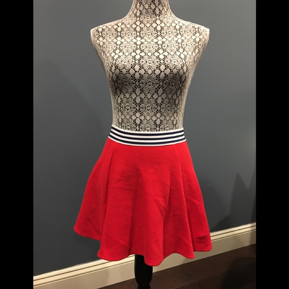 Red Cotton Skirt